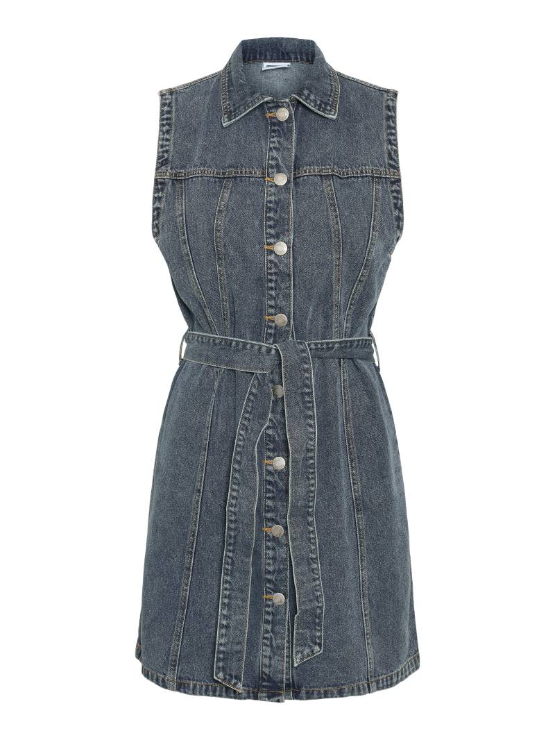 NOISY MAY - NMALVI S/L SHORT TIE DRESS BS023MB medium blue denim - Gr. - L von NOISY MAY