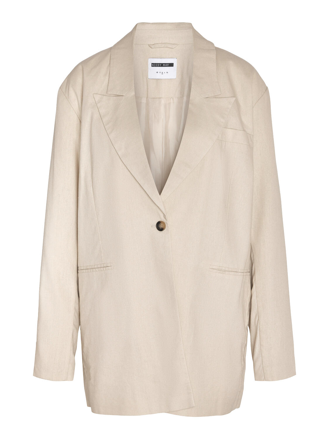 NOISY MAY - NMANNE MILLA LS LINEN BLAZER peyote - Gr. - XS von NOISY MAY