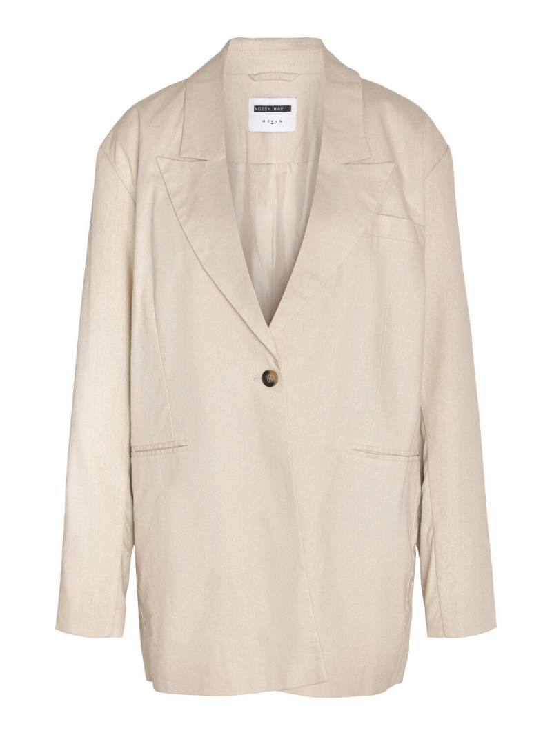 NOISY MAY - NMANNE MILLA LS LINEN BLAZER peyote - Gr. - XS von NOISY MAY