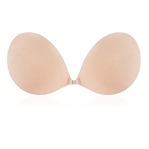 NOKDAL Klebe BH Super Push Up Brüste Invisible Silikon Bra Selbstklebend Trägerloser BH Rückenfrei Unsichtbare BH Wiederverwendbare Brustpolster aus Silikon für Abendkleid Brautkleid von NOKDAL