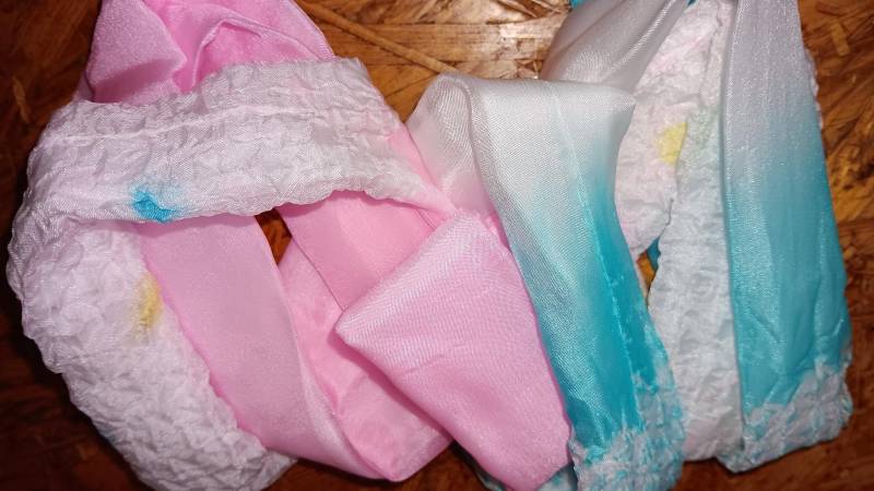 Koshi Himo, Kitsuke, Kimono Zubehör, Obi, 205 cm X 3, 5 cm, Reine Seide, Shibori, Für "Geishas" von NOKIMO