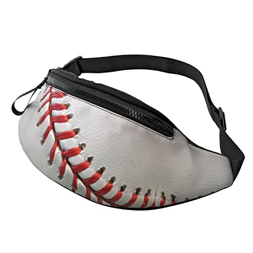 Bauchtasche mit Sportball, Baseball, bedruckt, Hüfttasche für Damen und Herren, Hüfttasche mit verstellbarem Gürtel für Freizeit, Reisen, Wandern, Schwarz, Einheitsgröße von NOKOER