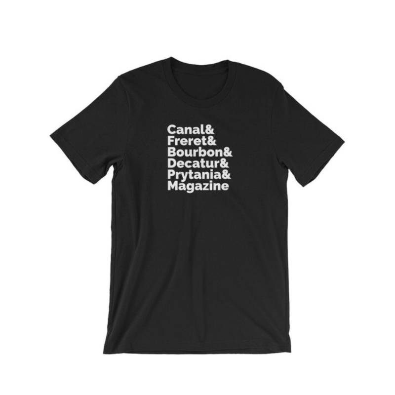 New Orleans Shirt - Nola Straßennamen, T-Shirt, Beliebte Straßen Kanal Freret Bourbon Decatur Prytania Magazin Unisex von NOLAnecessities