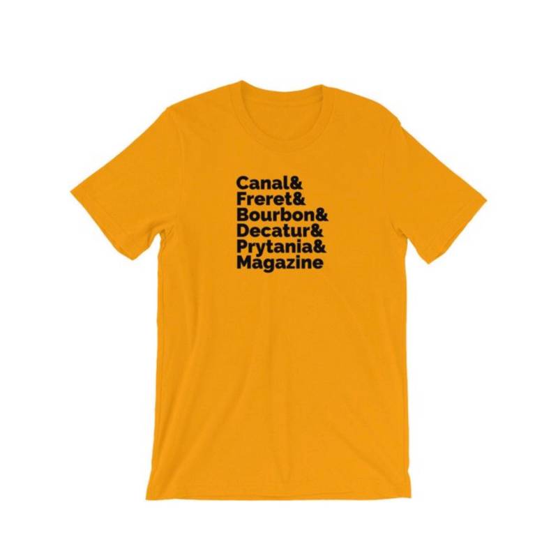 New Orleans Shirt - Nola Straßennamen, T-Shirt, Beliebte Straßen Kanal Freret Bourbon Decatur Prytania Magazin Unisex von NOLAnecessities