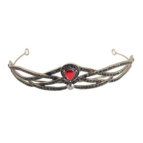 1Stk Strass-Krone Braut Stirnband Haarschmuck für Frauen Abschlussball crown for christmas stutzenhalter Kopfbedeckung mit Strasskrone Brautjungfernkrone echtes Zirkonium rot NOLITOY von NOLITOY