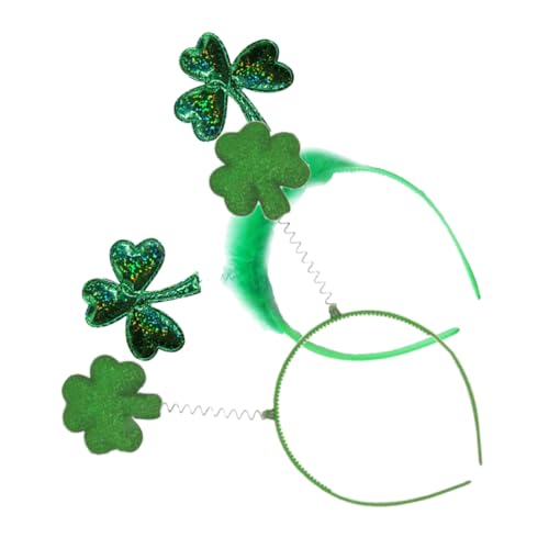 2st Irish Day Stirnbänder Irisches Stirnband Haarschmuck Zum St. Patricks Day Kleeblatt-stirnband Für Frauen Kleeblatt-stirnbandbopper Grüne Haarbänder Pailletten Kleiner Hut von NOLITOY