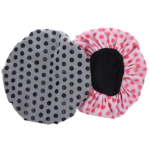 2st Trockene Haarkappe Hüte Für Frauen Kappen Shampoo Cap Motorhaube Gehäkelter Fischerhut -badehut-schild Kopfbedeckung Seidenhaube Zum Schlafen Kahle Kappe Superfeine Faser NOLITOY von NOLITOY