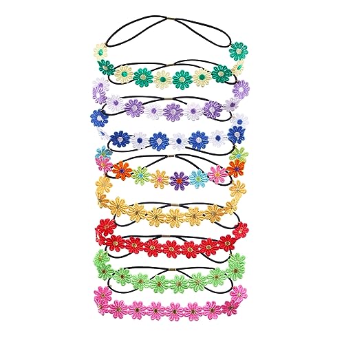 8 Stk Süßes Stirnband Dekoratives Stirnband Haarschmuck Für Damen Dekoratives Elastisches Stirnband Süßes Elastisches Florale Haaraccessoires Mädchen Stoff Wenig Frisch Zou Ju von NOLITOY