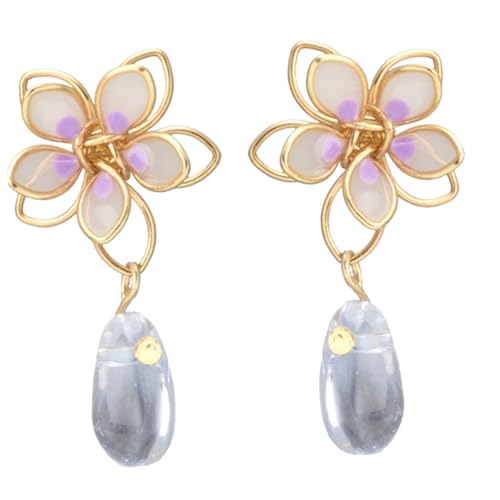 NOLITOY Baumelnde Blumenohrringe für Damen Tropfenohrringe Leicht Blumen Statement Ohrschmuck für Mädchen für Partys und Besondere Anlässe von NOLITOY