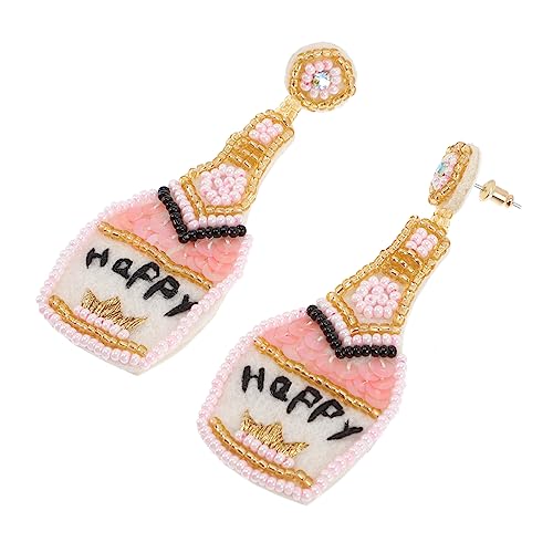 NOLITOY Perlen Ohrringe Damen Sommer Ohrringe Handgewebt Strandohrringe für Frauen Party Schmuck von NOLITOY