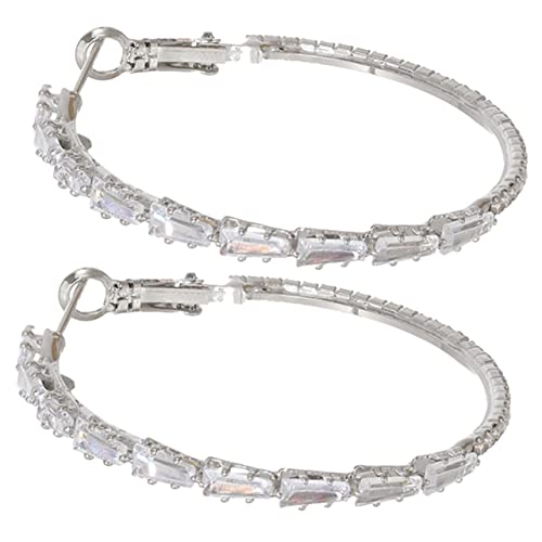 NOLITOY 1 Paar Große Zircon Creolen Ohrringe für Frauen Ohraccessoires im Modernen Design für Partys und Besondere Anlässe Chic und Auffällig Perfektes für NOLITOY 1 Paar Große Zircon Creolen Ohrringe für Frauen Ohraccessoires im Modernen Design für Partys und Besondere Anlässe Chic und Auffällig Perfektes für von NOLITOY