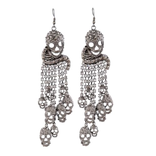 NOLITOY 1 Paar Halloween Ohrringe mit Gothic Skull Design Ohrschmuck für Halloween Partys Festliche Anlässe von NOLITOY