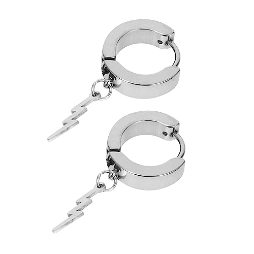 NOLITOY 1 Paar Ohrringe aus Edelstahl Ohrschmuck Modeohrringe kreative Ohrringe Mode -Ohrring Stilvoller Schmuck Edelstahlohrringe Frau Ohrring Ohrzubehör Rostfreier Silber von NOLITOY
