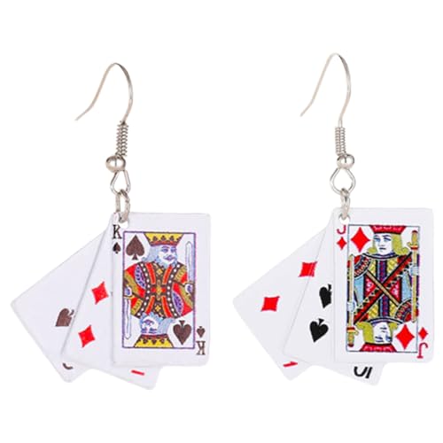 NOLITOY 1 Paar Poker Ohrringe für Frauen Einzigartige Spielkarten Dangle Ohrringe Leichtes Design für Partys Besondere Anlässe Auffällig Perfekter Modeschmuck für Damen NOLITOY 1 Paar Poker Ohrringe für Frauen Einzigartige Spielkarten Dangle Ohrringe Leichtes Design für Partys Besondere Anlässe Auffällig Perfekter Modeschmuck für Damen von NOLITOY