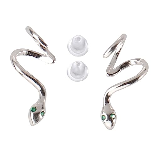 NOLITOY 1 Paar Silber Snake Shape Ohrringe für Frauen Ohrhänger mit Individueller Form Tragbar für Perfektes für Ihre Liebsten NOLITOY 1 Paar Silber Snake Shape Ohrringe für Frauen Ohrhänger mit Individueller Form Tragbar für Perfektes für Ihre Liebsten von NOLITOY