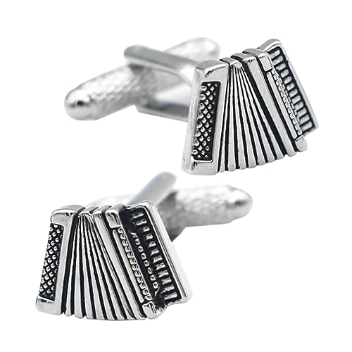 NOLITOY 1 Satz Handgemachte Accordion Manschettenknöpfe Für Herren Cufflinks Für Hochzeiten Anzüge Und Hemden Stilvolle Shirt Accessoires Schwarz 2 Stück von NOLITOY