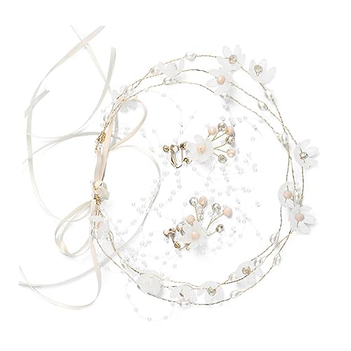NOLITOY 1 Satz Party-Haarreifen Brautohrringe für den Hochzeitstag Blumenkopfschmuck für die Braut Brautaccessoires hair accessories women wedding hair accessories Party-Haarbänder von NOLITOY