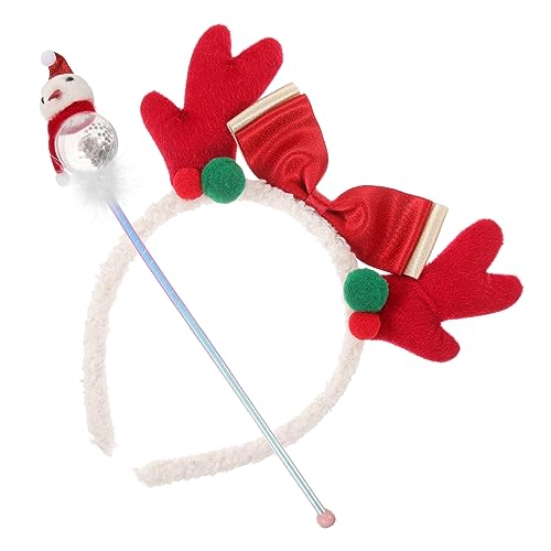 NOLITOY 1satz Antler Haarreif Mit Süße Rentiergeweihe Für Cosplay Weihnachtsfeiern Und Fotoshootings Teiliges Antlern Und -zauberstab von NOLITOY