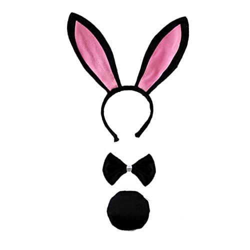 NOLITOY 1 Set Von Hasenförmigen Haarreifen Mit Fliege Und Niedliche Handschuhe Für Hasen Themen Cosplay Kostü Party Zubehör Größe 2 von NOLITOY