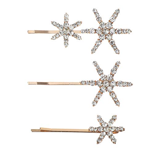 NOLITOY 3 Stücke Strass Sterne Haarnadel Set Elegante Frauen Haar Clip Haarspange Für Party Hochzeit Täglichen Fashi von NOLITOY