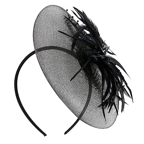 NOLITOY 1 Stk Mesh-feder-stirnband Hochzeit Stirnband Eleganter Federschmuck Hüte Für Frauen Haarschmuck Für Die Hochzeit Party-kopfbedeckung Hochzeit Haarspange Braut- Künstliche Federn von NOLITOY