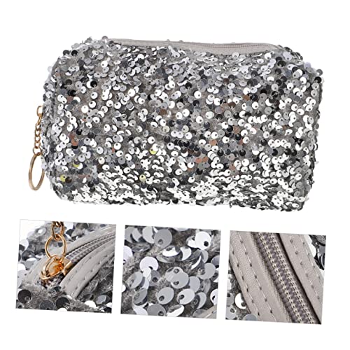 NOLITOY 1 Stück Glitzer Kosmetiktasche Damen Große Kapazität Make Up für Reisen Multifunktionale Aufbewahrungstasche aus Pailletten für Lippenstifte und Make Up Pinsel von NOLITOY