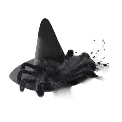 NOLITOY Halloween Haarnadel Spinnen Hexen Hut Kopfschmuck für Damen Kostüm Haarspange für Karneval Gothic Party Zubehör Haarschmuck für Festivals von NOLITOY