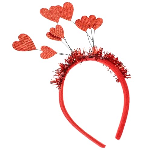 NOLITOY 1 Stück Haarreif für Valentinstag Rotes Haarband Kopfbedeckung für Party Hochzeit Cosplay Geburtstagsfeier und Feiertagsdekoration von NOLITOY