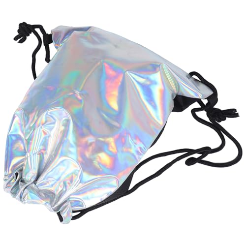 NOLITOY 1 Stück Modischer Glitzer Rucksack für Damen Praktischer Drawstring Rucksack für Schule Freizeit Großer Stauraum Langlebiges PU Material Stylisches Design von NOLITOY