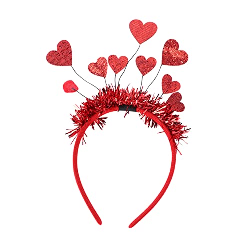 NOLITOY 1stk Valentinstag Stirnband Accessoires Zum Valentinstag Gefälligkeit Für Geburtstagsfeiern Valentinstag-fotokabinen-requisite Herz-haarschmuck Liebe Filzstoff Schal Fräulein von NOLITOY