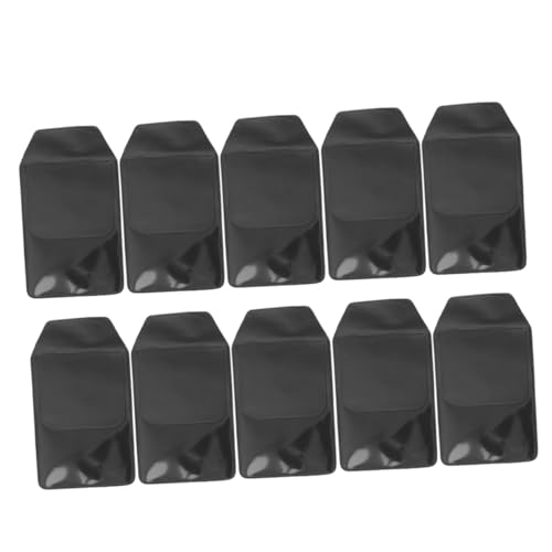 NOLITOY 10 Stück PVC Stiftschutz Tasche Wasserfest Trapezförmig Kratzfest Auslaufsicher Vielseitig als Federmäppchen Kosmetiktasche Geeignet Schwarz Leicht zu Reinigen für Medizinisches von NOLITOY