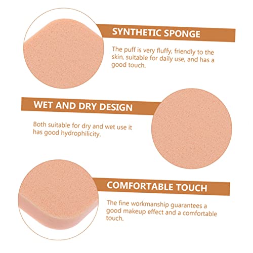 NOLITOY 10 Stück Quadratische Make up pads für Damen Weiche Saugfähige Kosmetikpuffs für Puder Foundation auftrag Hautfreundlich Tragbar für Natürliche Make up ergebnisse von NOLITOY