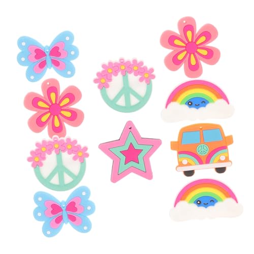 NOLITOY 10 Stück Teiliges Cartoon Broschen Hippy Stil Bunte Anstecknadeln Modisch für Kleidung Hüte Taschen Rucksäcke Schals Geschenk von NOLITOY