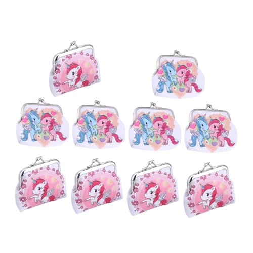 NOLITOY 10stücke Einhorn-geldbörse Für Mädchen Mit Kussverschluss Kleingeldbeutel Aus Süße Portemonnaie Für Kleingeld Karten Und Münzen Cartoon-Motiv Schmuckhalter von NOLITOY