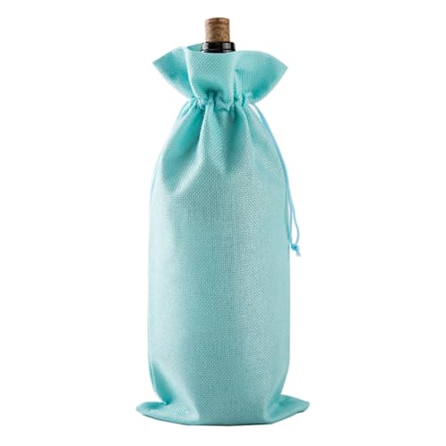 NOLITOY 10 Stück Teiliges Jutebeutel mit Kordelzug Wiederverwendbare Flaschentaschen für Weinflaschen Strapazierfähige und Aufbewahrungssäcke Farblich Sortiert für Zufällige Farbe von NOLITOY