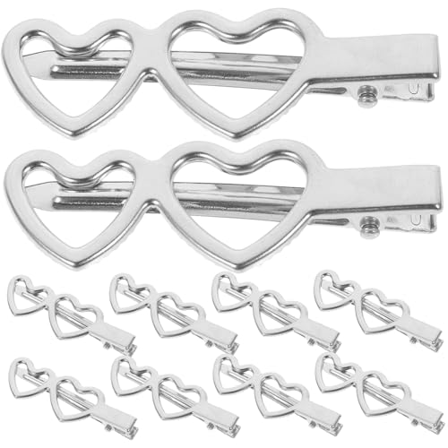 NOLITOY 10 Stück Teiliges Metallische Haarklammern mit Design Kleine Silberne Haarspangen für Frauen Seitliche Clip Haarschmuck Langlebig und Modisch für Alltag und Besondere Anlässe von NOLITOY