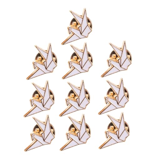 NOLITOY 10stücke Origami-anstecker Metall Cartoon Broschen Brustnadel Für Damen Kleidung Tasche Rucksack Zubehör von NOLITOY