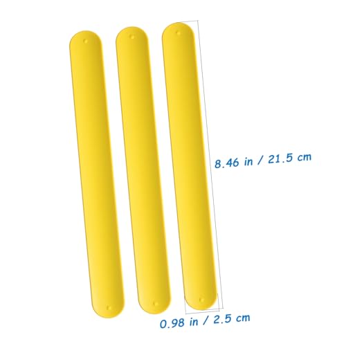 NOLITOY 10 Stück Teiliges Silikon Slap Armband in Gelb Elastisch und Hautfreundlich Abriebfest Flexibel für Jungen und Mädchen als Partygeschenk und Kindergeburtstag Mitgebsel von NOLITOY