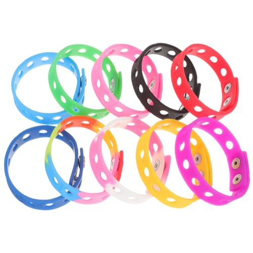 NOLITOY 10 Stück Teiliges Verstellbares Bunte Kreative DIY Armbänder für Erwachsene Flexible Bequeme Silikon wickelarmbänder für Freizeit und Partyaccessoires von NOLITOY
