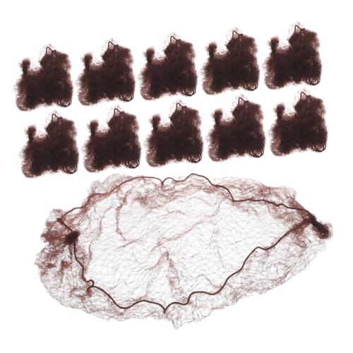 NOLITOY 100 Stück Haarnetz Perückennetze Für Damen Brötchennetze Haarabdeckung Für Die Arbeit Haarknotennetz Brötchen Netz Haarknotenabdeckung Brötchennetz Für Haare Dark Brown Polyester von NOLITOY