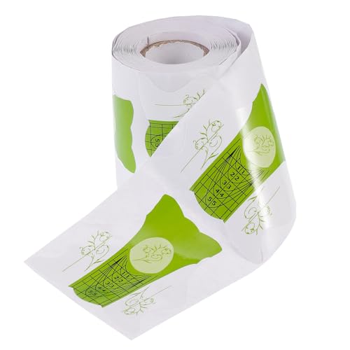 NOLITOY 100 Stück Nagelkunst Aufkleber Uv Gel Nail Art Form Guide für Nagelverlängerung Maniküre Selbstgemacht Zubehör für Anfänger und Profis Einfach Anzubringen zu Entfernen von NOLITOY