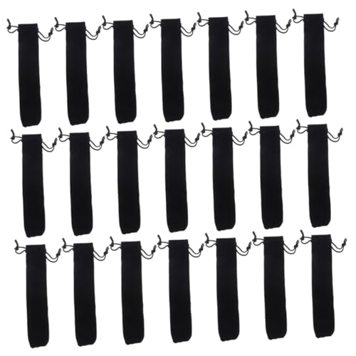 NOLITOY 100 Stück Samt Stiftbeutel mit Kordelzug Kompakte Leichte Federtasche für Schüler Weiche Langlebige Schreibgeräte Aufbewahrungstasche Multifunktionaler Organizer von NOLITOY