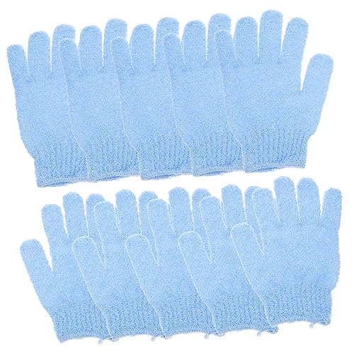 NOLITOY 10er-pack Peeling-handschuhe Bade-/duschhandschuh-set Schrubb-badetuch-handschuhe Hautpeeling Für Männer Und Frauen von NOLITOY
