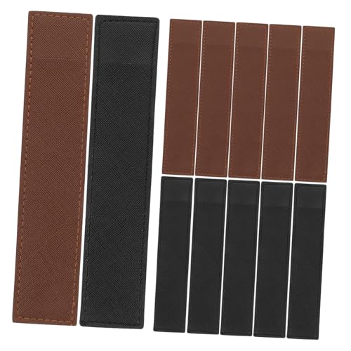 NOLITOY 12 Stck Teiliges Leder Stift etui Eleganter Stiftbeutel für Kugelschreiber und Bleistifte Leichtes Tragbares Federmäppchen Geeignet für Büro Schule und Geschenkidee von NOLITOY