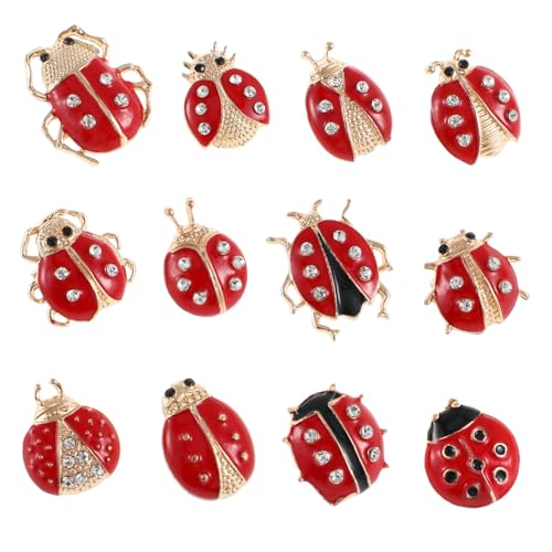 NOLITOY 12 Stück Cartoon Insekten Broschen Marienkäfer Anstecknadeln Damen Party Schmuck für Kleidung Taschen Accessoires NOLITOY 12 Stück Cartoon Insekten Broschen Marienkäfer Anstecknadeln Damen Party Schmuck für Kleidung Taschen Accessoires von NOLITOY