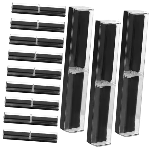 NOLITOY 12 Stück Halbtransparente Kunststoff Stifteboxen für Füllfederhalter Kompakte Federmäppchen Geschenkverpackung Leicht Handtaschenfreundlich für Schüler Berufstätige von NOLITOY