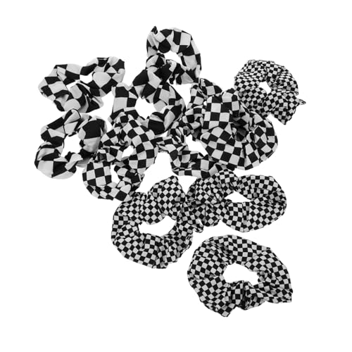 NOLITOY 12 Stück Teiliges Kariert Haargummis für Mädchen und Frauen Elastische Ponytail Haarschleifen in Sanfte Haarschonende Haargummis für Vielseitige Frisuren und Alltag von NOLITOY