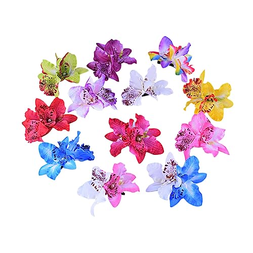 NOLITOY 12stücke Teiliges Bräutigam Haarschmuck Mit Orchideenblüten Bunte Haarspangen Für Hochzeiten Und Strandpartys Haarschmuckaccessoires Für Und Mädchen von NOLITOY