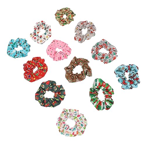 NOLITOY 12stücke Weihnachts Haargummis Für Damen Elastische Haarschleifen Mit Festlichem Design Für Kreative Frisuren Und Tägliches Tragen Perfektes Für Töchter Und Freunde von NOLITOY