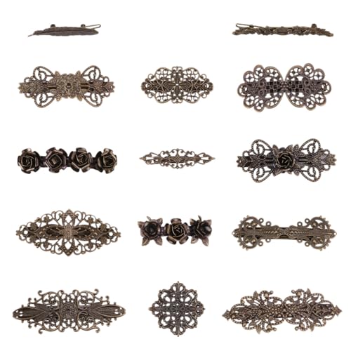 NOLITOY 14 Stück Teiliges Vintage Haarklammern aus Robustem Metall Französische Haarspangen im Retro stil Vielseitiger Haarschmuck für Frauen und Mädchen zum Flechten und Stylen NOLITOY 14 Stück Teiliges Vintage Haarklammern aus Robustem Metall Französische Haarspangen im Retro stil Vielseitiger Haarschmuck für Frauen und Mädchen zum Flechten und Stylen von NOLITOY